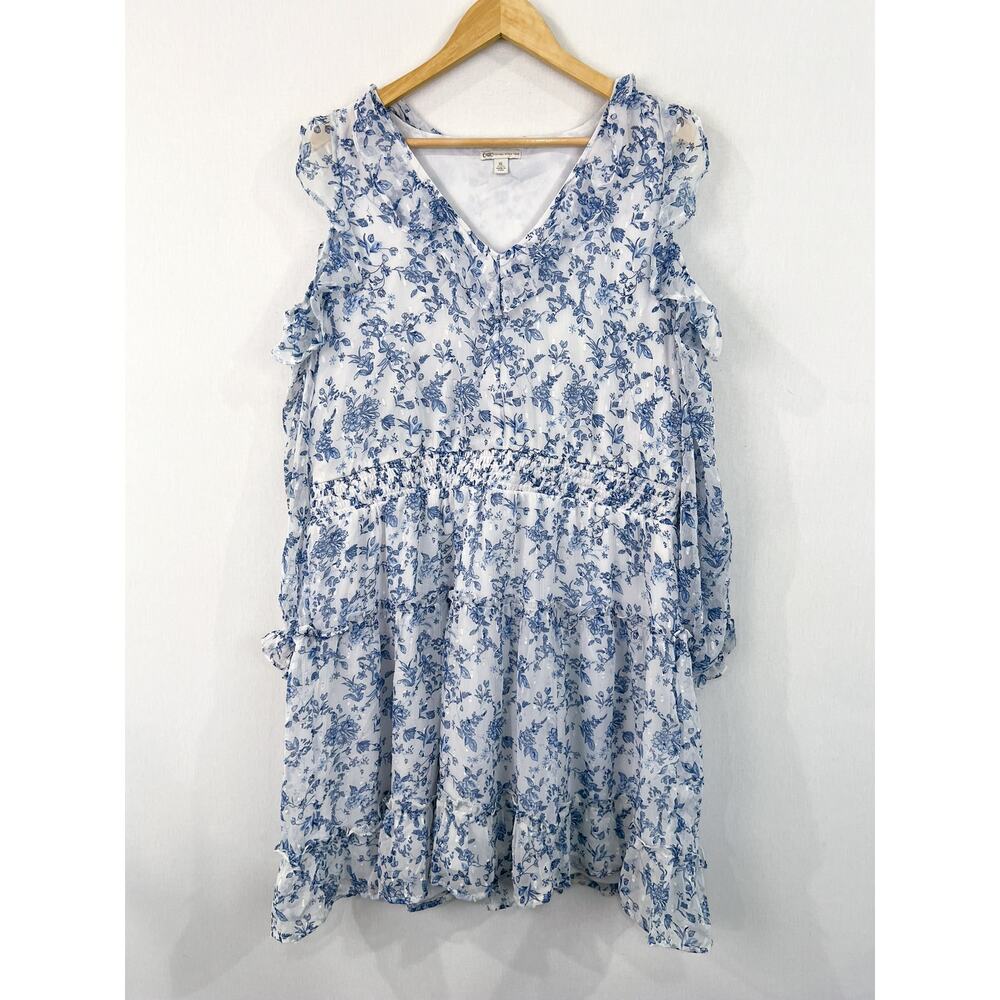 Cato Blue and White Floral Mini Dress